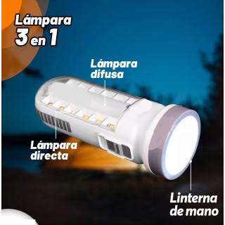 LAMPARA DE EMERGENCIA RECARGABLE Y PILAS