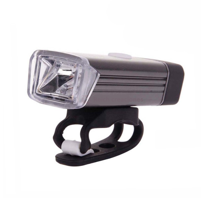 LUZ PARA BICICLETA RECARGABLE MATERIAL ALUMINIO