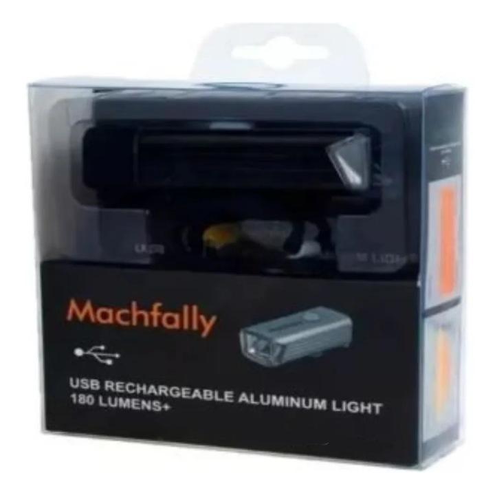 LUZ PARA BICICLETA RECARGABLE MATERIAL ALUMINIO