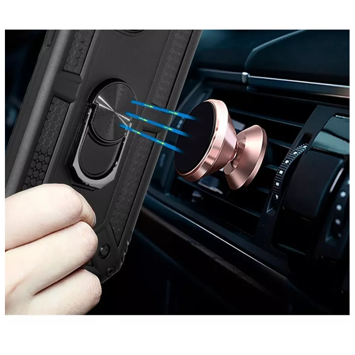 FUNDA ESCUDO CON ANILLO MAGNETICO VARIAS MARCAS