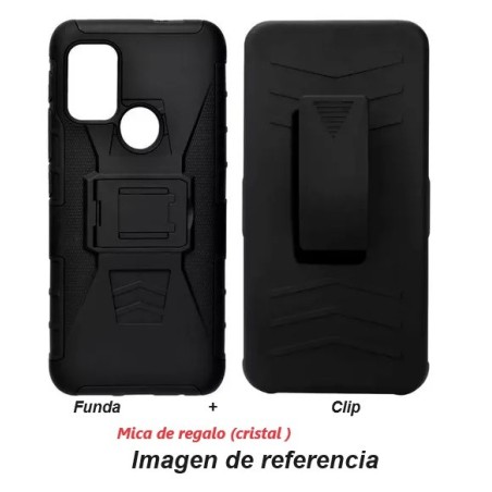 Funda uso rudo con clip para MOTOROLA G7 Play  y mica