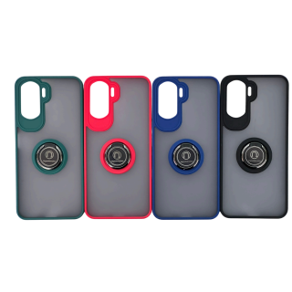Funda humo con borde color y anillo integrado
