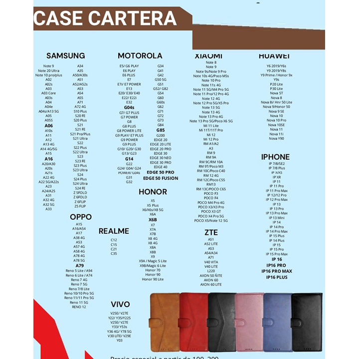 FUNDA CARTERA CON TARJETERO PIEL VEGANA