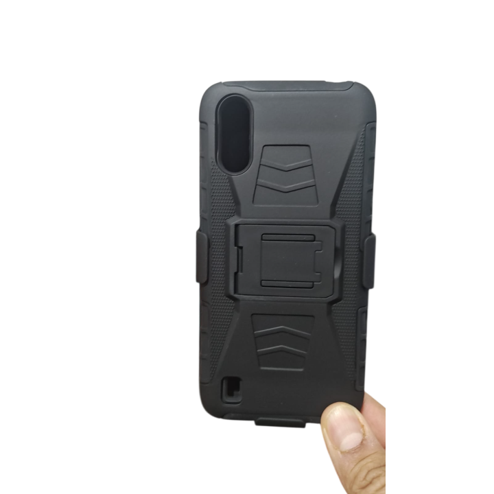 FUNDA CON CLIP SAMSUNG A01 Y MICA